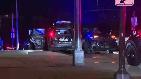 Milwaukee police chase; 4 taken into custody, Marquette police squad hit