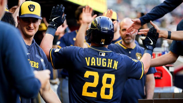 Brewers beat Braves; Perkins, Vaughn each homer in 6th straight win