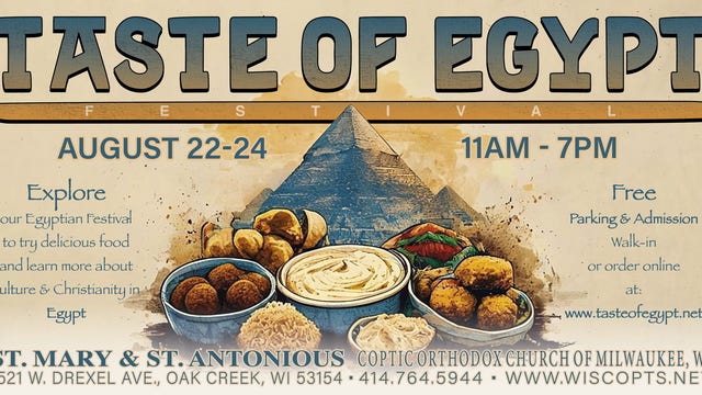 Taste of Egypt Festival in Oak Creek, walk in or order online