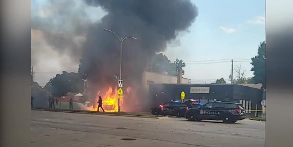 Milwaukee crash, fire after chase; teen dead, officers hospitalized