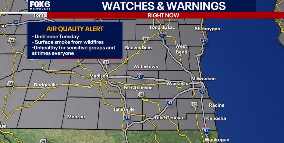 Wildfire smoke, Wisconsin air quality alert extended again