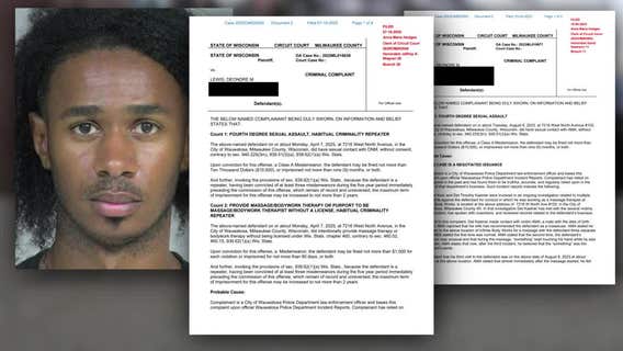 Milwaukee County massage therapist charged in alleged sex assaults