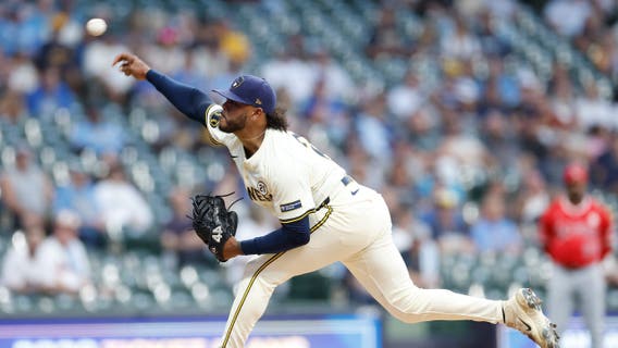 Brewers beat Angels; Peralta wins his NL-best 17th, Yelich goes deep