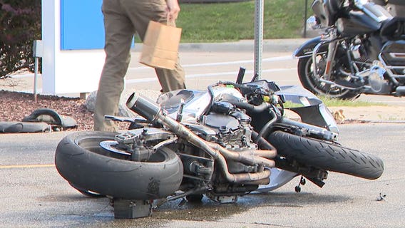 Motorcyclist collides with car at 21st and Wisconsin in Milwaukee