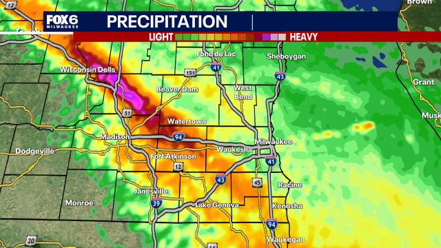 Southeast Wisconsin rainfall totals for Saturday, Sept. 13, 2025