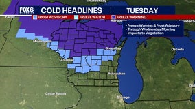 Wisconsin frost, freeze conditions arrive in northern half of state