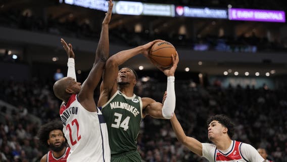 Bucks beat Wizards in home opener; Giannis Antetokounmpo scores 37 points
