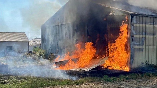 Hartford barn fire, burn pit flames spread to structure: officials