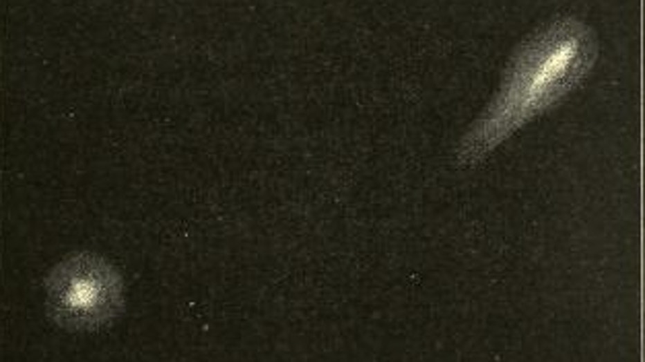 Biela's Comet illustration by A. SecchiSource: World of Comets, A. Guillemin, 1877 (U.S. edition)