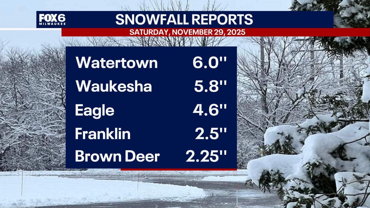 Wisconsin snowfall totals: Winter storm on Saturday, Nov. 29