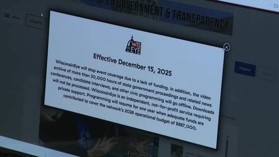 WisconsinEye warns it will shut down next month without new funding