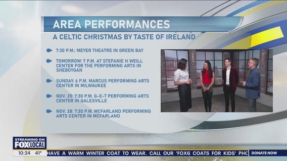 'A Celtic Christmas by A Taste of Ireland'; Sunday at Marcus Performing Arts Center