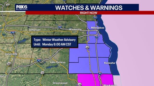 Winter weather advisory in southeast Wisconsin