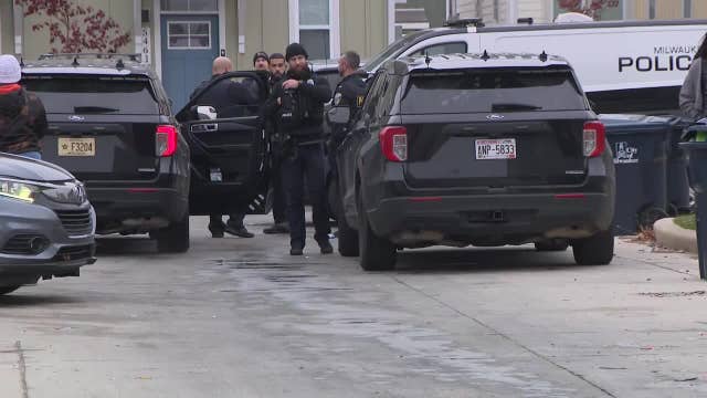 Milwaukee police presence at 66th and Sheridan; 3 in custody