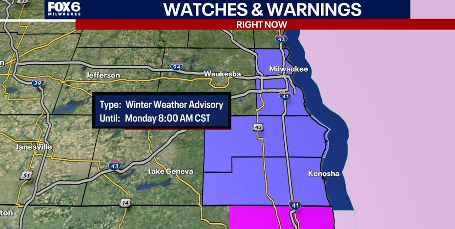 Winter weather advisory issued for southeast Wisconsin