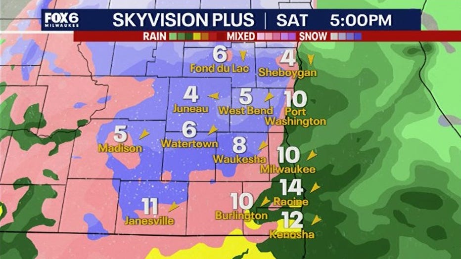 Mix of rain and snow for Saturday in Milwaukee