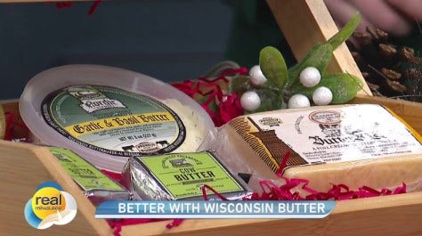 Better with Wisconsin Butter; Alice in Dairyland shares proudly Wisconsin Dairy products