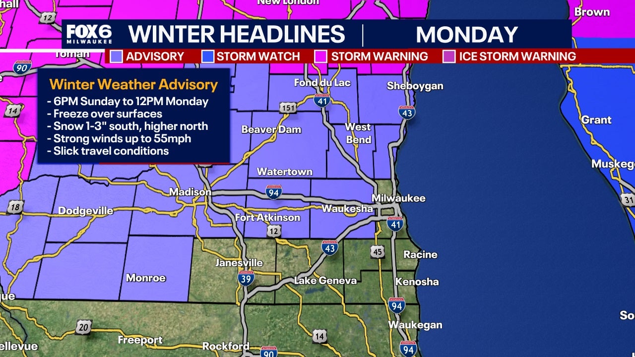 Wisconsin winter weather: Snow returns Sunday night into Monday