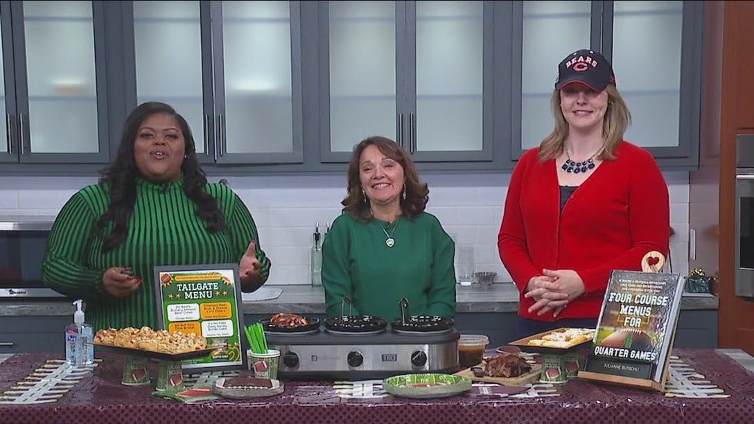 NFL-themed dishes and menu items by Chef Julianne Butschli