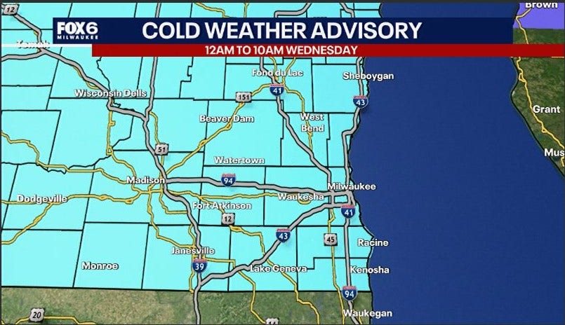 Cold weather advisory for southeast Wisconsin; what to know