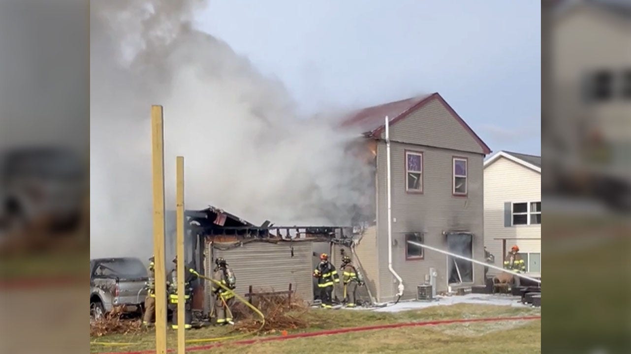 Waukesha house fire on Lombardi Way, structure a total loss