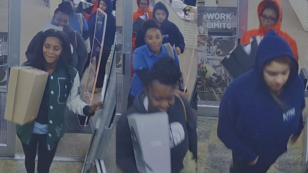 Menomonee Falls Shoe Station retail theft; $475 stolen, 5 suspects sought