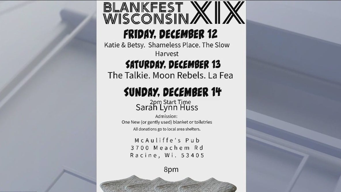 Blank-Fest Wisconsin XIX in Racine to benefit homeless community