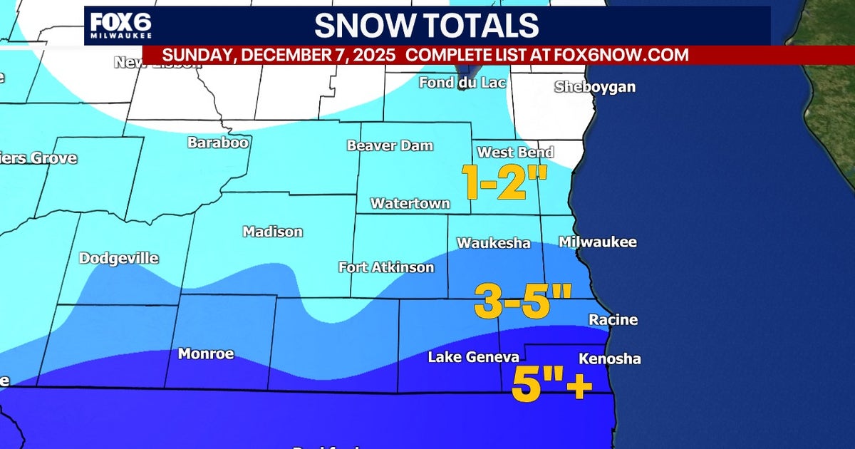 Wisconsin snowfall totals: Overnight snow on Saturday-Sunday, Dec. 6-7 ...