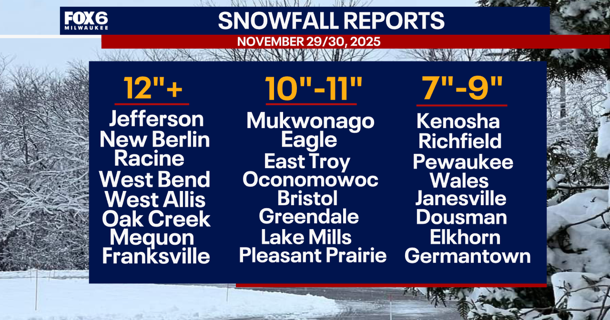 Wisconsin snowfall totals: Winter storm on Saturday-Sunday, Nov. 29-30