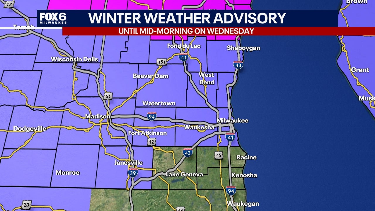 Wisconsin winter weather advisory Tuesday into Wednesday morning