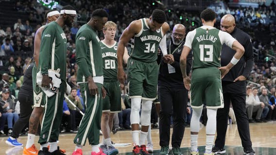 Bucks rally past Pistons after Giannis exits early with calf injury