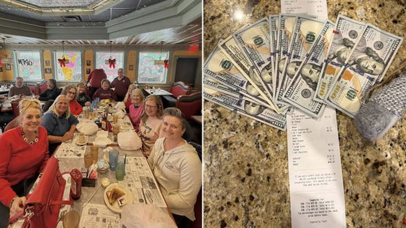 Season of giving: Racine group leaves $1,000 tip for $150 check