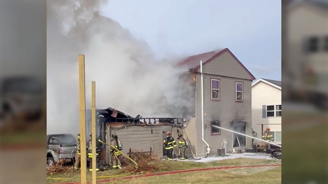 Waukesha house fire on Lombardi Way, structure a total loss