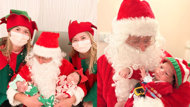 Santa visits babies in Milwaukee's Aurora Sinai NICU