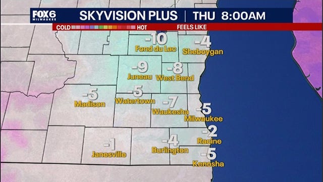 Dangerous cold returns to Wisconsin: –15° to –30° wind chills possible