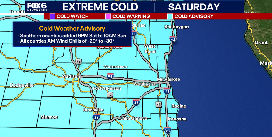 Wisconsin cold weather advisory Saturday, Sunday; what to know