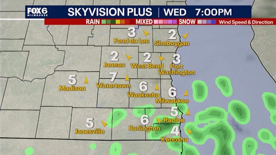 Rain showers Christmas Eve