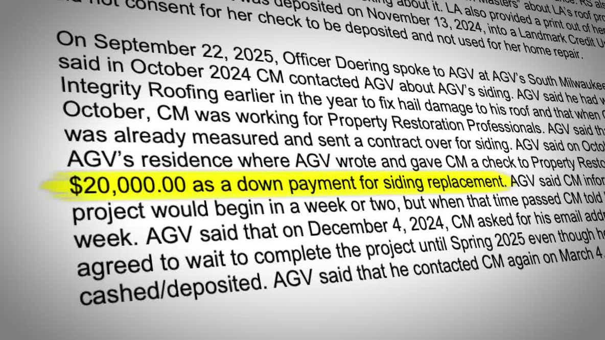 Roofing contractor charged with theft; 3 South Milwaukee projects