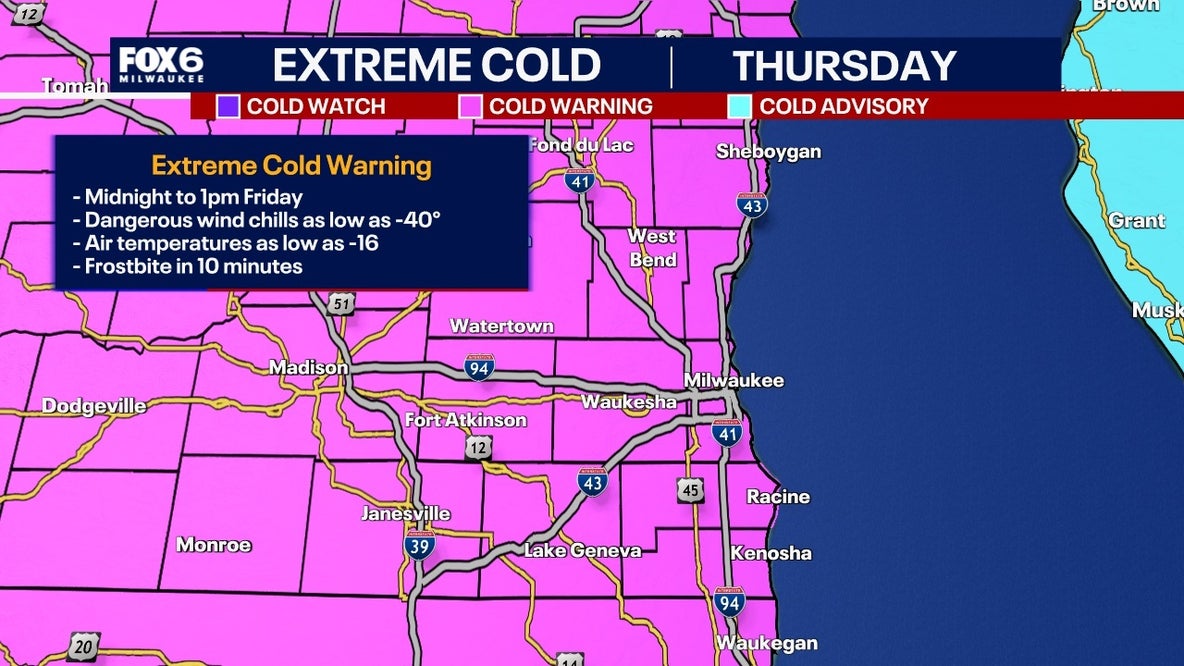 Extreme cold warning takes effect at midnight; here's what to expect
