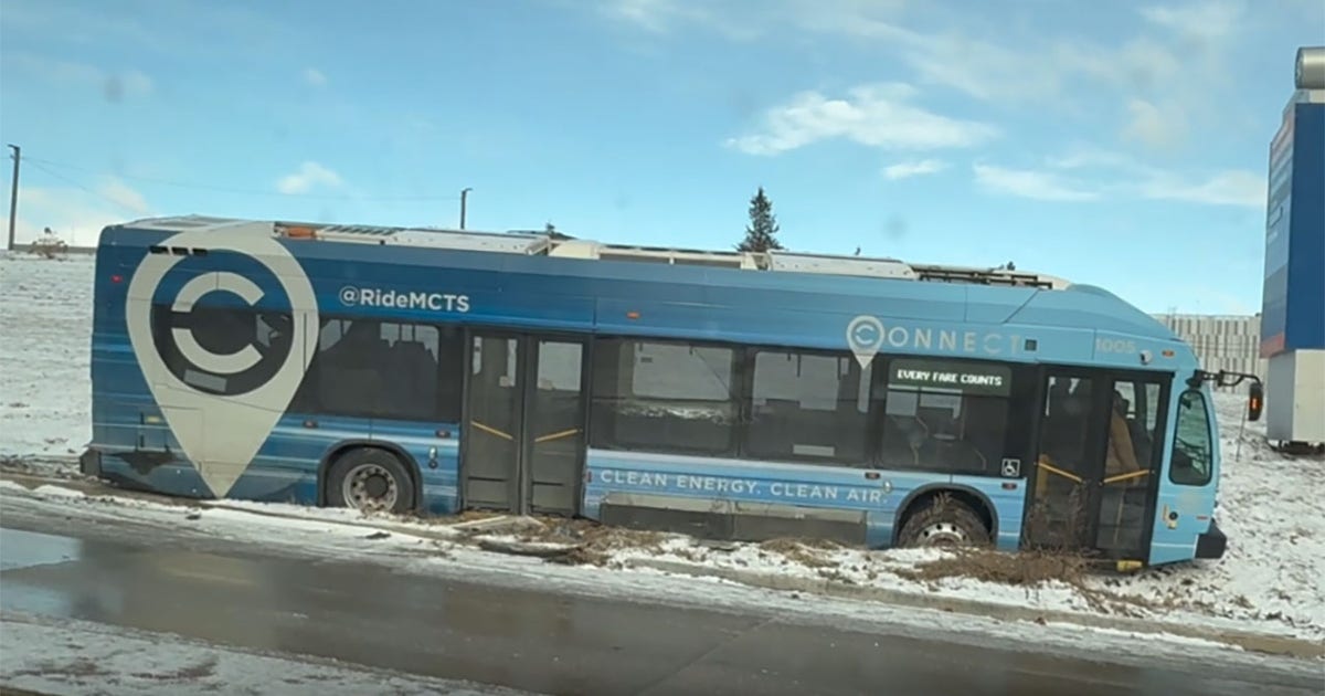 MCTS bus hits parked vehicles, leaves roadway near medical center