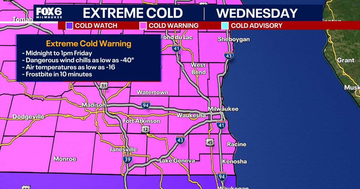 Wisconsin extreme cold warning; Thursday night to Friday afternoon