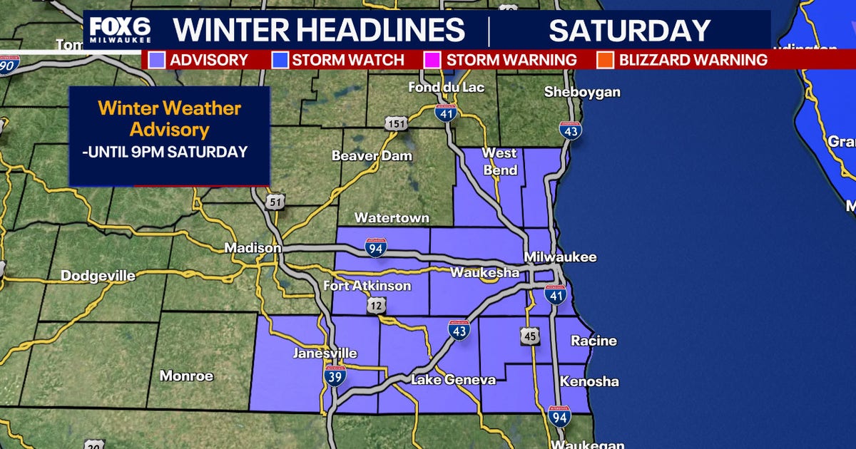 Wisconsin winter weather advisory; here's what to expect Saturday
