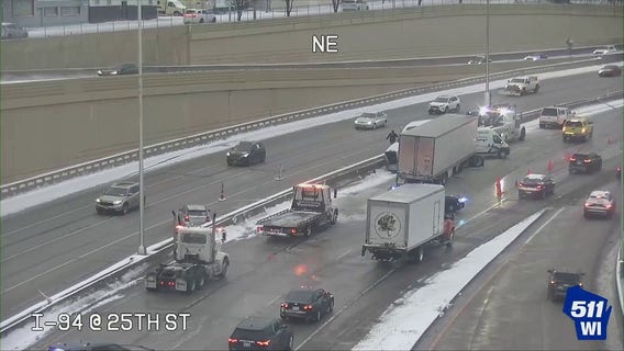 Early morning crash on I-94 in Milwaukee involving semi
