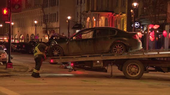 Milwaukee police chase, driver crashes into downtown building