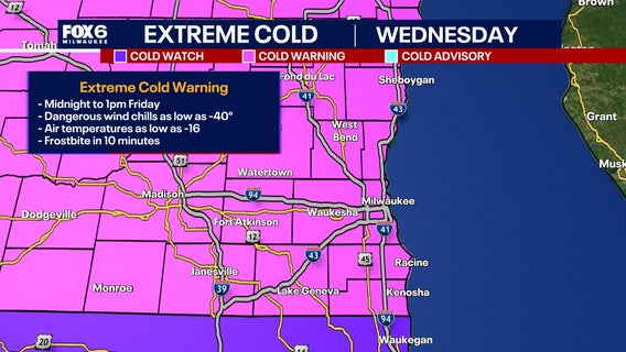 Wisconsin extreme cold warning; Thursday night to Friday afternoon