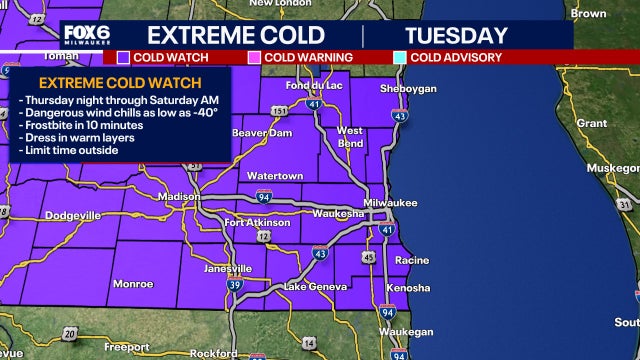 Wisconsin extreme cold watch; in effect Thursday night to Saturday