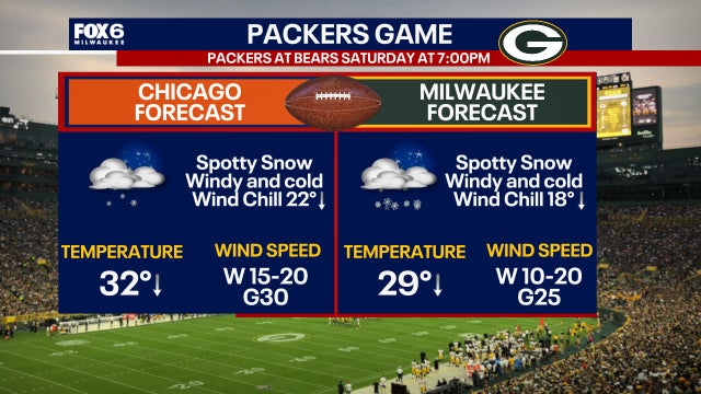 Packers, Bears Wild Card game at Soldier Field; snow outlook