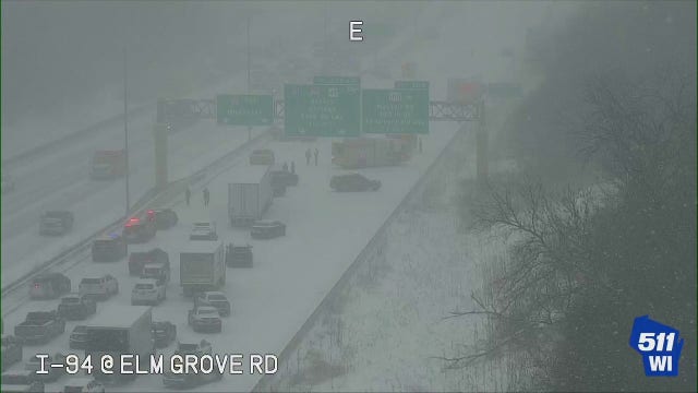Waukesha County I-94 crash near Elm Grove Road, 1 injured