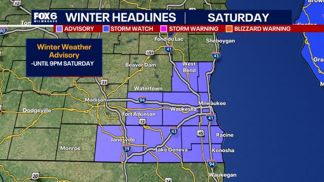 Wisconsin winter weather advisory, more snow on the way Saturday