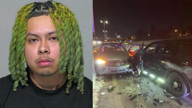 Milwaukee County wrong-way OWI crash; squad car hit, man charged